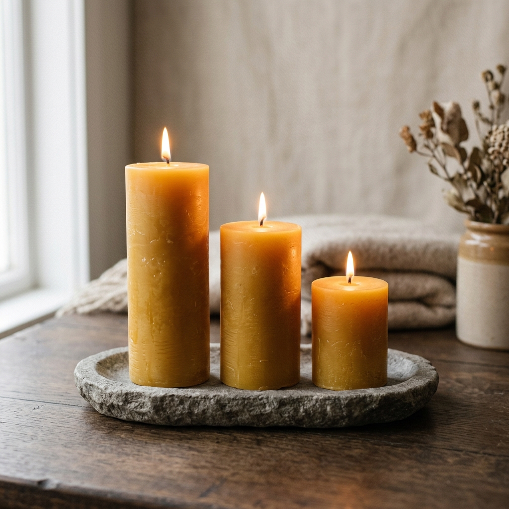 Beeswax Pillar Candles