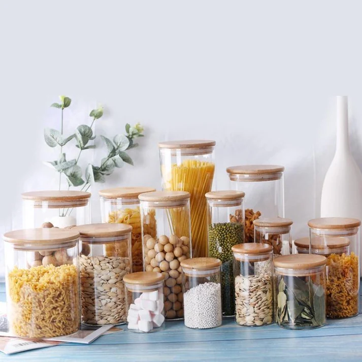 Glass Jars With Wooden Lid - Main View